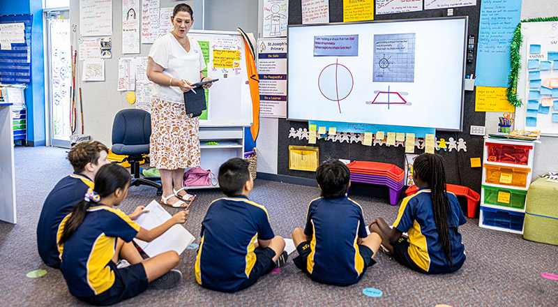 Maths lesson at St Josephs Catholic Primary Kingwood