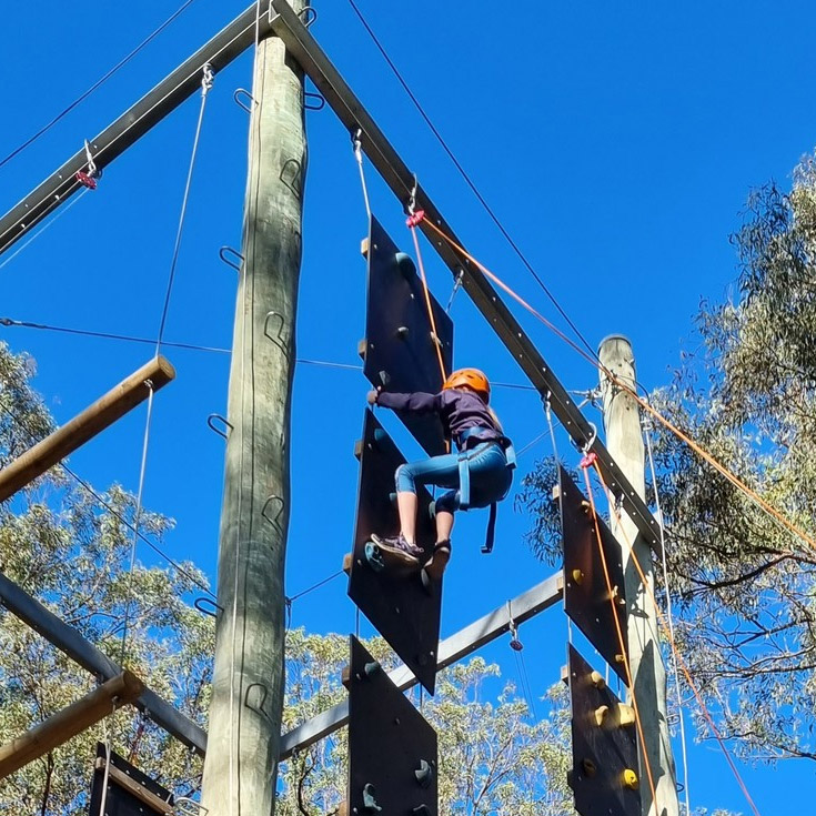 Rock climbing at St Josephs Catholic Primary Kingwood school camp