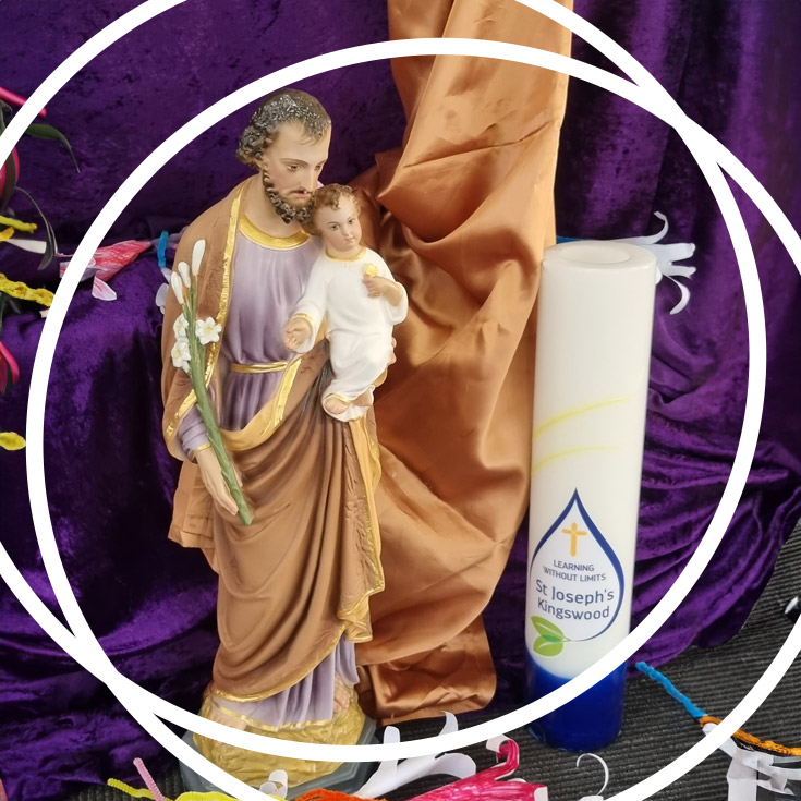 Faith iconography at St Josephs Catholic Primary Kingwood
